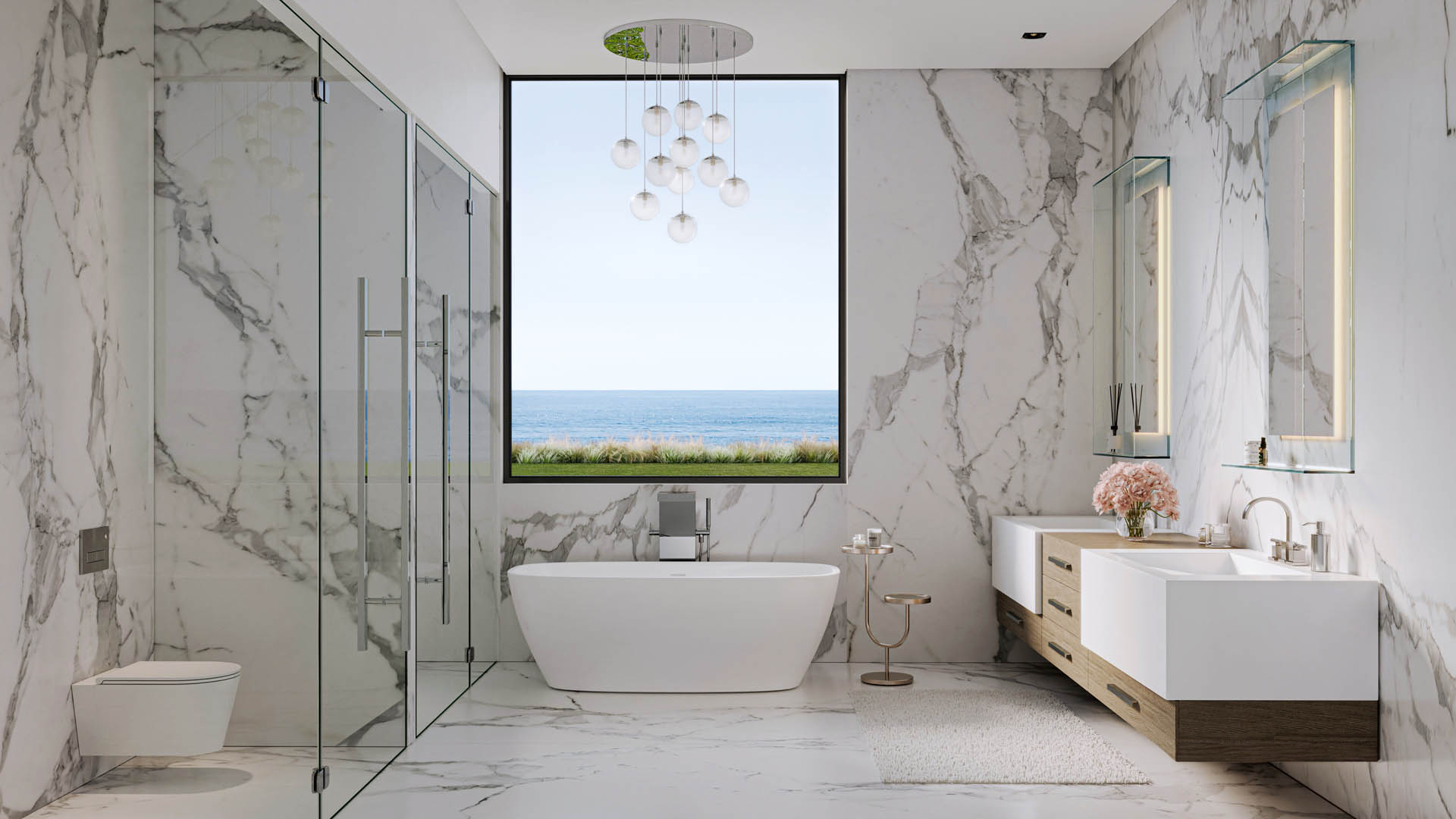hamptons modern home bathroom design architecture fees and construction costs